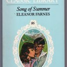 Song of Summer by Eleanor Farnes Harlequin Classic Library number 86