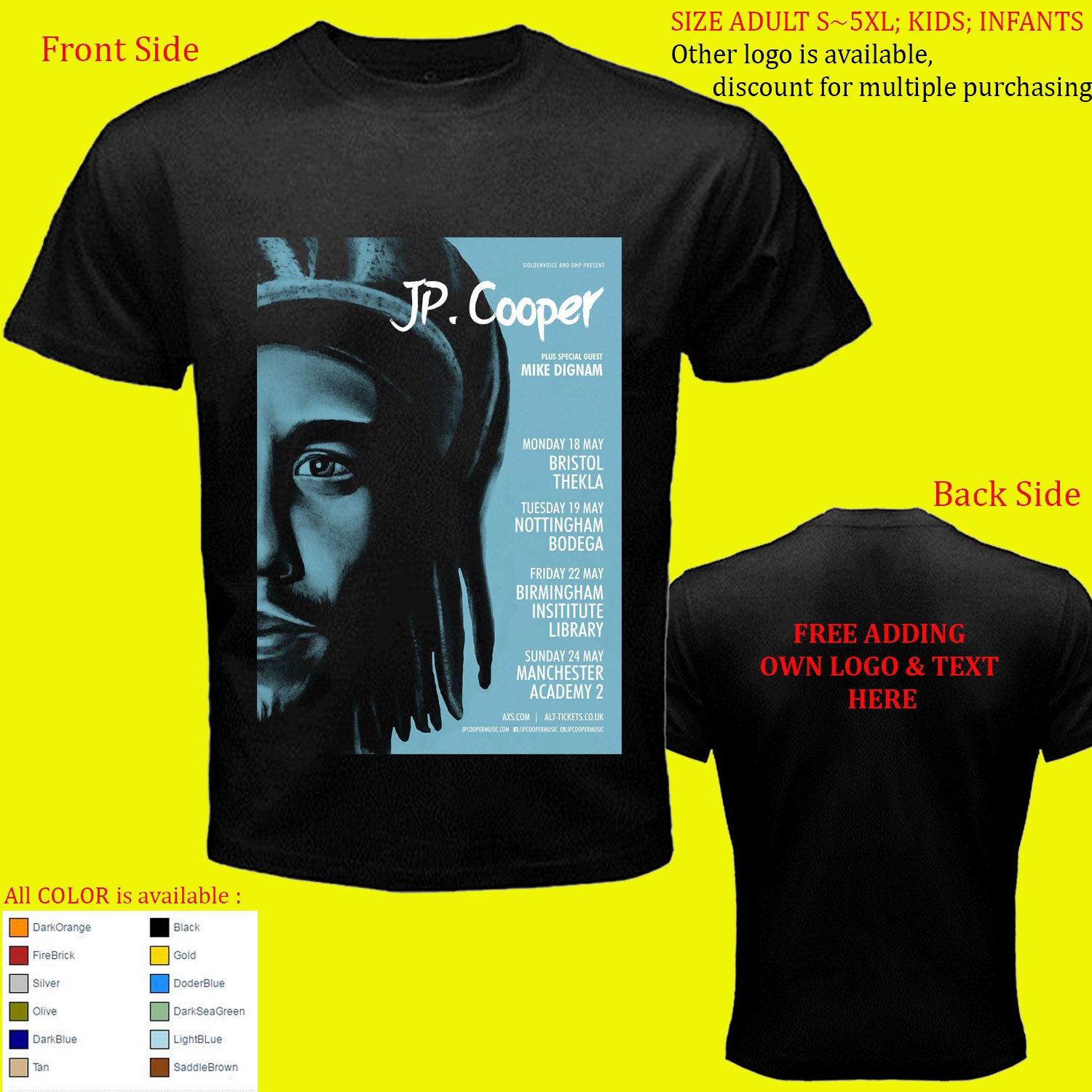 3 Jonas Blue JP Cooper Kungs T-shirt All Size Adult S-5XL Kids Babies Toddler