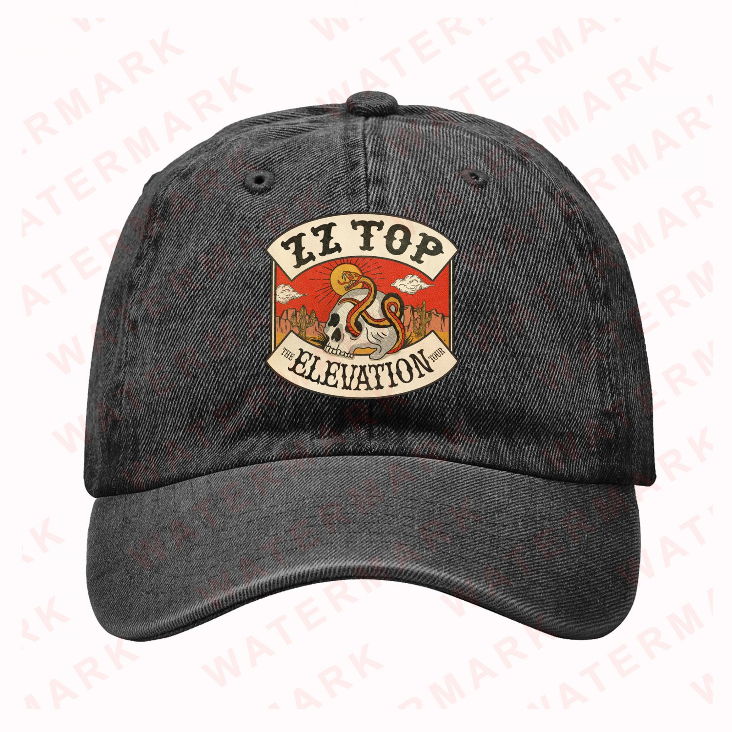 ZZ TOP THE ELEVATION TOUR 2025 Denim Hat Cap