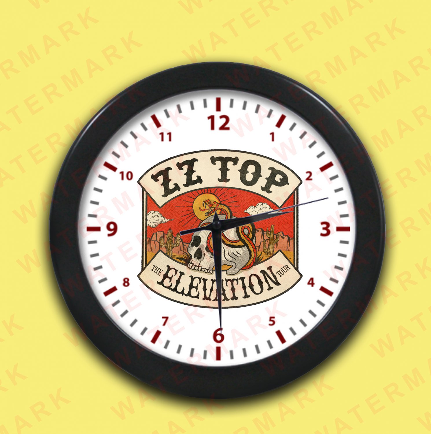 ZZ TOP THE ELEVATION TOUR 2025 Wall Clocks