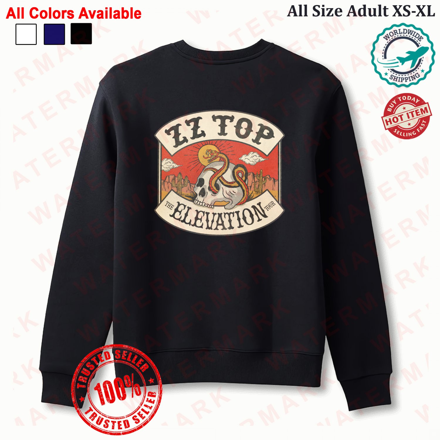ZZ TOP THE ELEVATION TOUR 2025 Sweatshirt