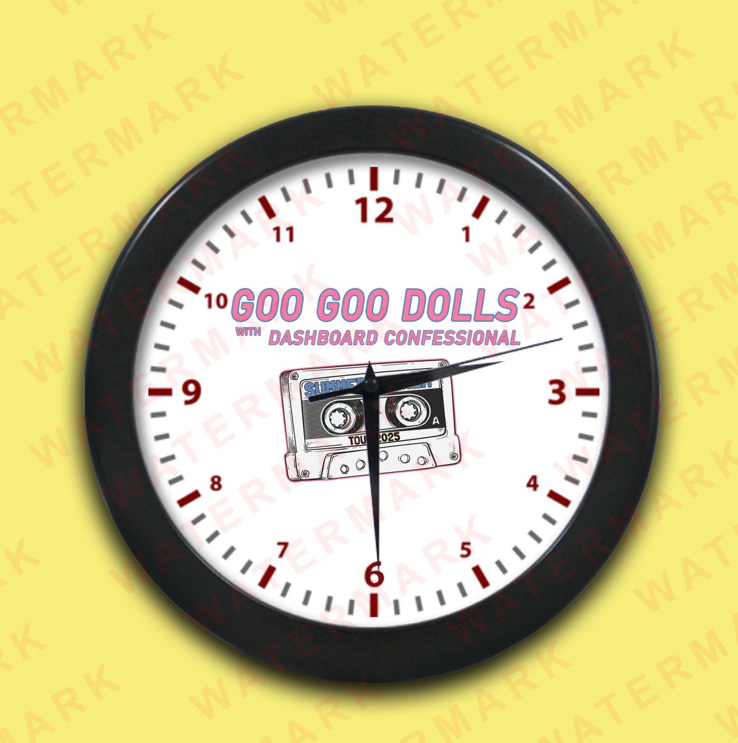 GOO GOO DOLLS WITH DASHBOARD CONFESSIONAL SUMMER ANTHEM TOUR 2025 Wall Clocks