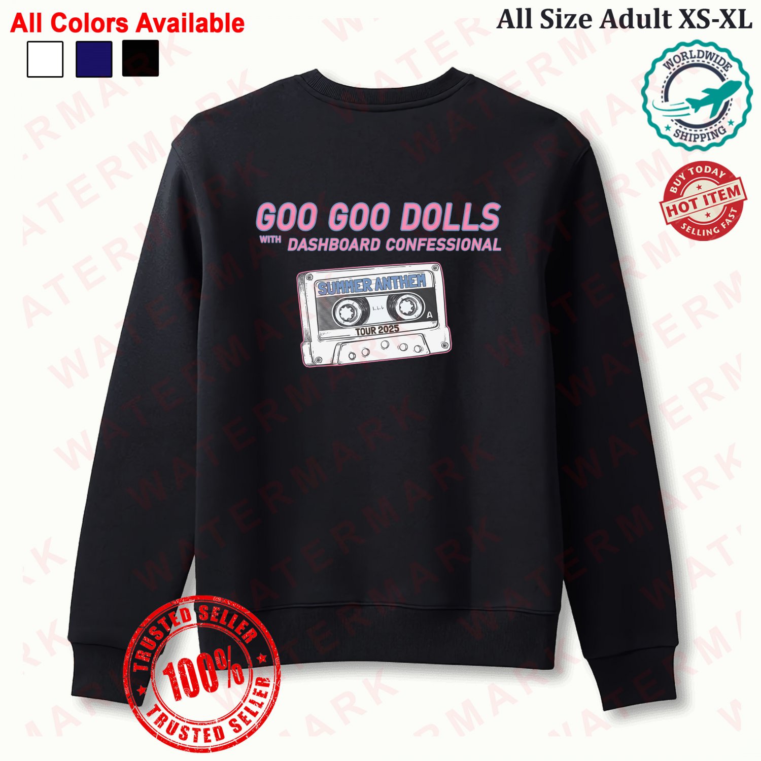 GOO GOO DOLLS WITH DASHBOARD CONFESSIONAL SUMMER ANTHEM TOUR 2025  Sweatshirt