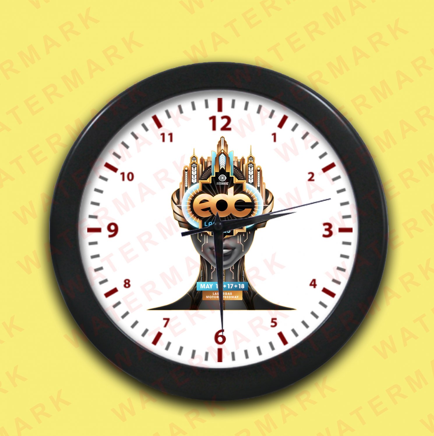 EDC (ELECTRIC DAISY CARNIVAL) LAS VEGAS MUSIC FESTIVAL 2025 Wall Clocks