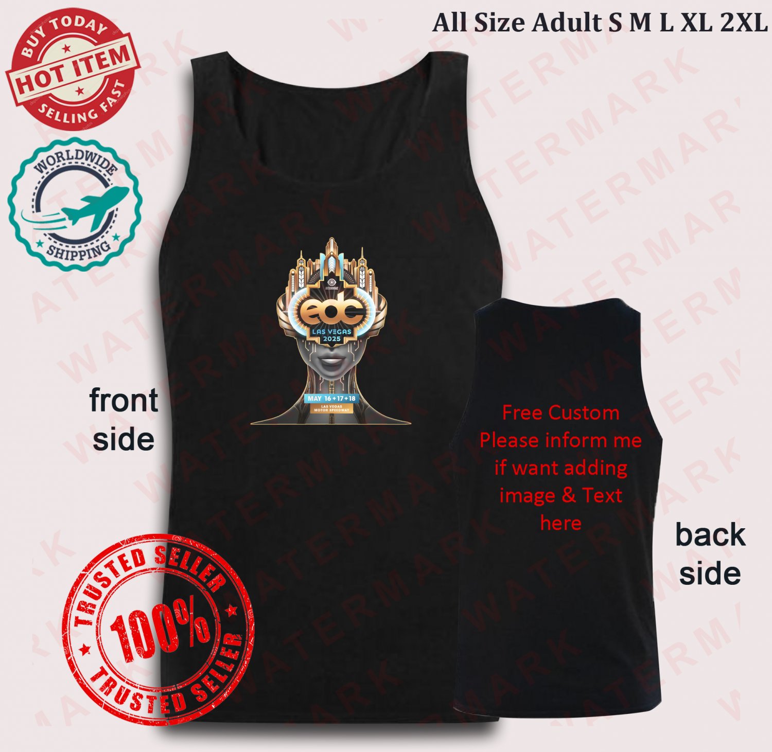 EDC (ELECTRIC DAISY CARNIVAL) LAS VEGAS MUSIC FESTIVAL 2025 Tank top