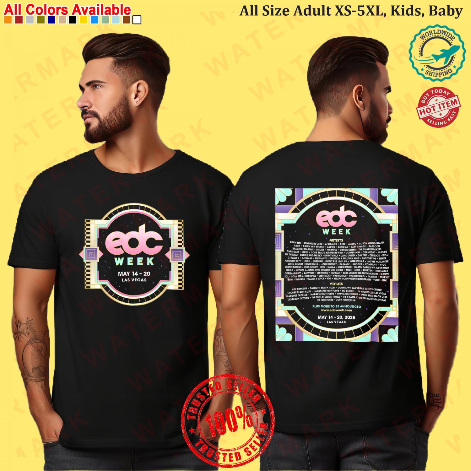 EDC (ELECTRIC DAISY CARNIVAL) WEEK MUSIC FESTIVAL 2025 T-shirt Adult S-5XL