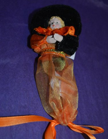 Orange Salem Witch Candy Bag