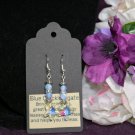 Blue Crackle Agate Earrings