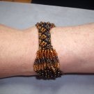 Brown and Gold Beaded Bracelet BR-9