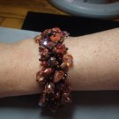 Wine and  Jasper Beaded Bracelet BR-6