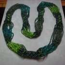 Green & Teal Multi-Strand Necklace NC-1