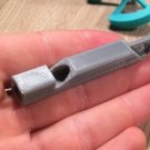 Survival whistle with hole for keyring