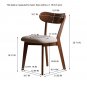 Walnut Color Dining Chair Wooden FAS Grade Oak Natural Wood Made in North America 100% Dirt-free Woo