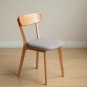 (Set of 2 pcs) Dining Chair Wooden FAS Grade Oak Natural Wood Made in North America 100% Dirt-free W