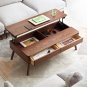 Elevating Center Table Low Table 100% Solid Oak Wood Top Plate Desk Coffee Table Width 100 x Depth 6