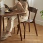 Dining chair wooden FAS grade oak natural wood made in North America 100% dirt-free wood chair solid