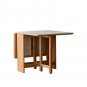 Natural Solid Oak Legs Extending Dining Table Rock Slab Top Extending Dining Table for 4-6 People So