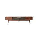 Walnut Color North America A Grade Solid Red Oak TV Cabinet With Chinese Changhong Glass Doors, Two Walnut Color North America A Grade Solid Red Oak TV Cabinet With Chinese Changhong Glass Doors, Two