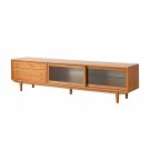 North America FAS Grade Solid Cherry Wood TV Cabinet With Chinese Changhong Glass Doors, Two Drawer North America FAS Grade Solid Cherry Wood TV Cabinet With Chinese Changhong Glass Doors, Two Drawer