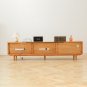 North America FAS Grade Solid Cherry Wood TV Cabinet With Chinese Changhong Glass Doors, Two Drawer