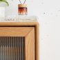 Solid Oak Storage Cabinet for Living Room - Free-Standing Corner Cabinets Storage Table with Vintage