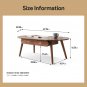 Capsule centre table Low table Table with drawers 100% solid wood Top board Desk Coffee table W 120 