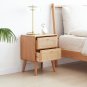 Pure Solid Wood Bedside Cabinet Modern Simple Nightstands North America Oak Bedside Cabinet Nordic B