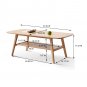 Center table Low Table 100% solid wood Top plate Desk Coffee table Width 80 x Depth 50 x Height 44 c