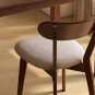 (Set of 2 pcs) Walnut Color Dining Chair FAS Grade Oak Natural Wood Made in North America 100% Dirt-