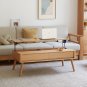 Elevating Center Table Low Table 100% Solid Oak Wood Top Plate Desk Coffee Table Width 120 x Depth 6
