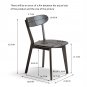 (Black) Dining Chair Wooden FAS Grade Oak Wood Made in North America 100% Dirt-free Wood Chair Solid