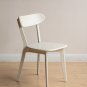 (White) Dining Chair Wooden FAS Grade Oak Wood Made in North America 100% Dirt-free Wood Chair Solid