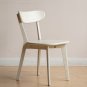 (White) Dining Chair Wooden FAS Grade Oak Wood Made in North America 100% Dirt-free Wood Chair Solid