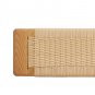 (1.2M) Woven Design Natural Oak Wood Dining Bench Bed Bench for Dining Room, Bedroom, Bathroom