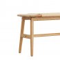 (1.2M) Woven Design Natural Oak Wood Dining Bench Bed Bench for Dining Room, Bedroom, Bathroom