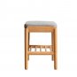 (Beige) Natural Solid Wood Shoe Bench, Mid-Century Modern Storage Bench with High Rebound Sponge Cus