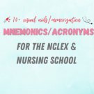 Mnemonics/Acronym Visual Aids + Cards for the NCLEX & Nursing School (over 70 included)