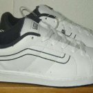 VANS CANTY White Leather Skater Shoes Mens 9.5