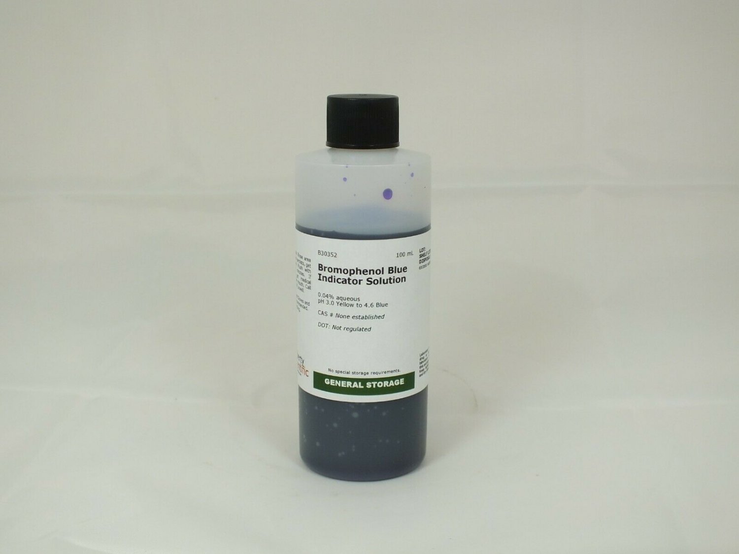 Bromophenol Blue Solution, pH Indicator 3.0 yellow to 4.6 purple, 100 ml (B30352)