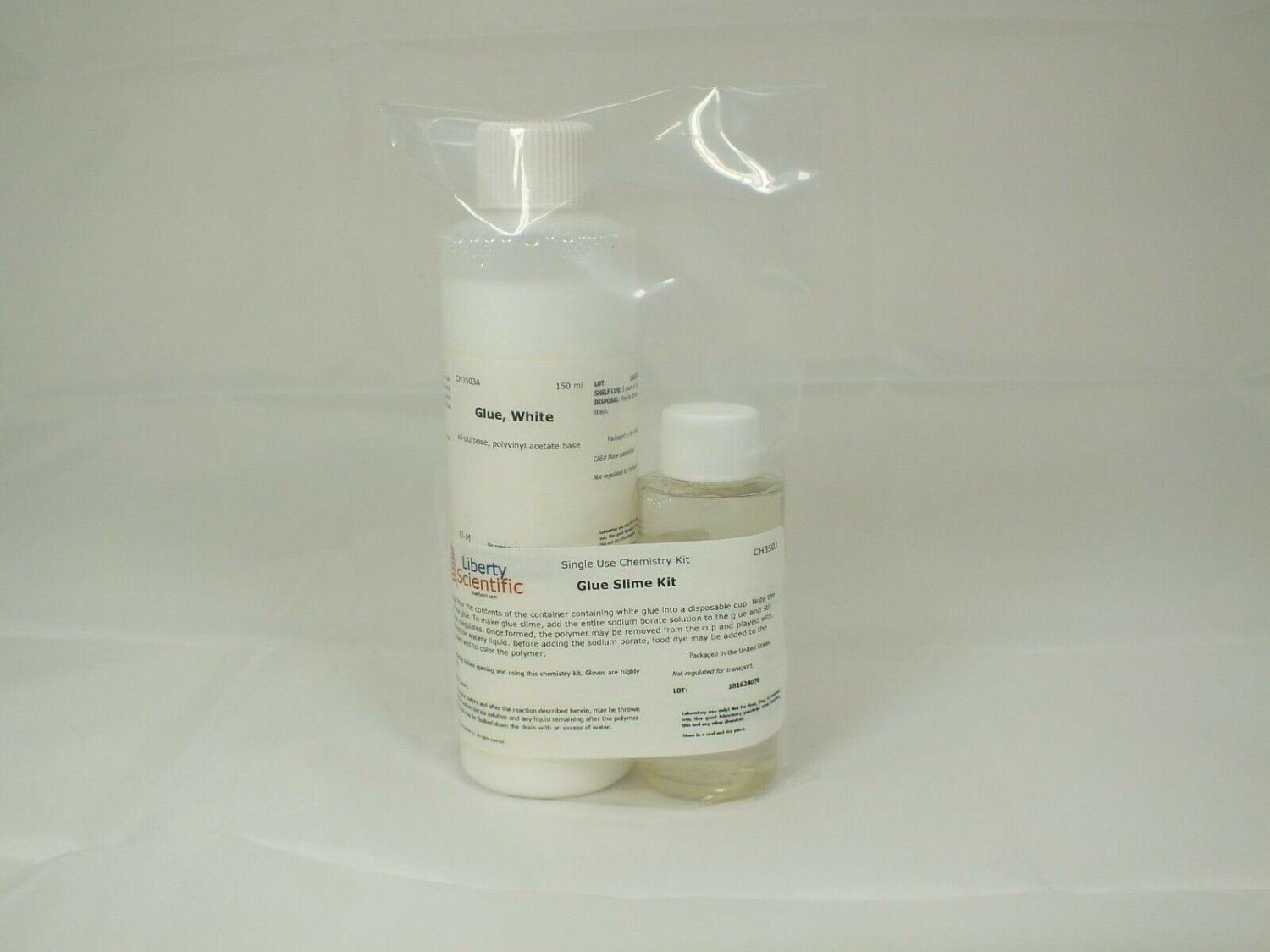 Glue Slime Science Kit, make it yourself, white glue-borax