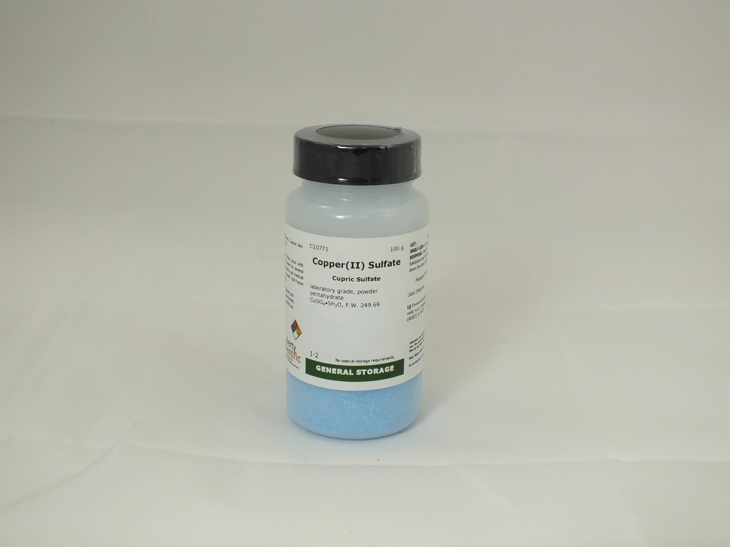 Copper(II) Sulfate -- Cupric Sulfate, pentahydrate, lab grade powder, 100 g (C10771)