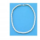 Ladies Chrome Motorcycle Bike Chain Necklace - 18"