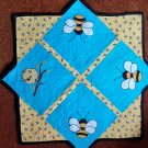 Beehive and Bees Table Topper 28” x 32”