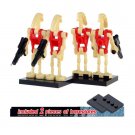 Red Battle Droids Minitoys Star Wars Episode II : Attack Of the Clones Minifigure Block Toys