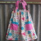 sweet birdie blue Smock Halter dress TOP size AUS 4 5 6 7
