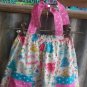sweet birdie blue Smock Halter dress TOP size AUS 4 5 6 7