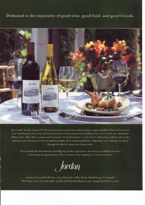 2006 Jordan Vinyards and Winery Wine Advertisement