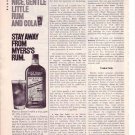 1960s Myers Rum and Cola Ad Ad