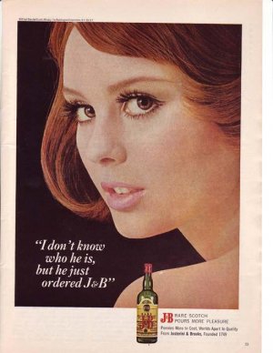 1960s J&B JB Rare Scotch Whiskey Whisky Advertisement