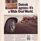 1960s Firestone Safe Tire Detroit Wide Oval World Ad